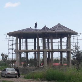 ساخت ونصب سقف ویلایی با نما ولمبه و ورق پرچین  تنکابن