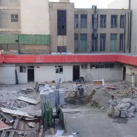 ساخت و نصب پیشانی ساختمان در خیابان آزادی به درخواست نیروی محترم انتظامی
