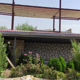ساخت و نصب سقف جهت پوشش استخر با نما و لمبه و ورق رنگی در جمال آباد